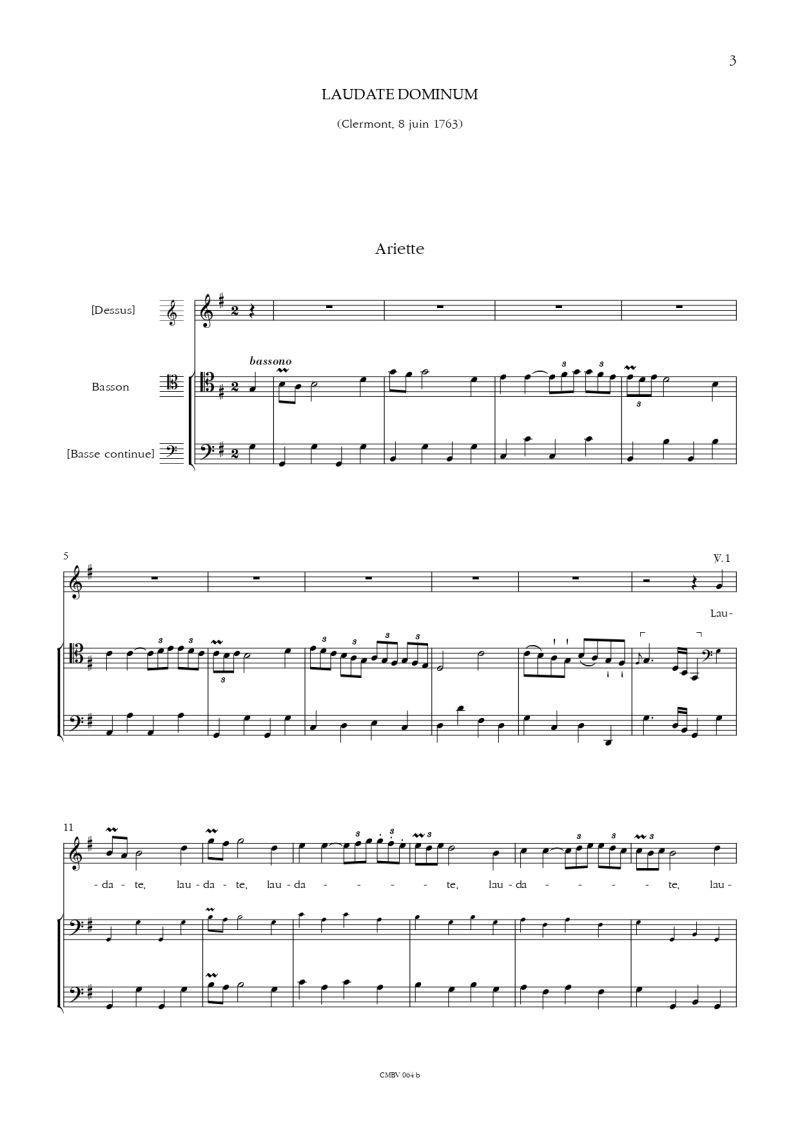 Laudate Dominum Centre de musique baroque de Versailles